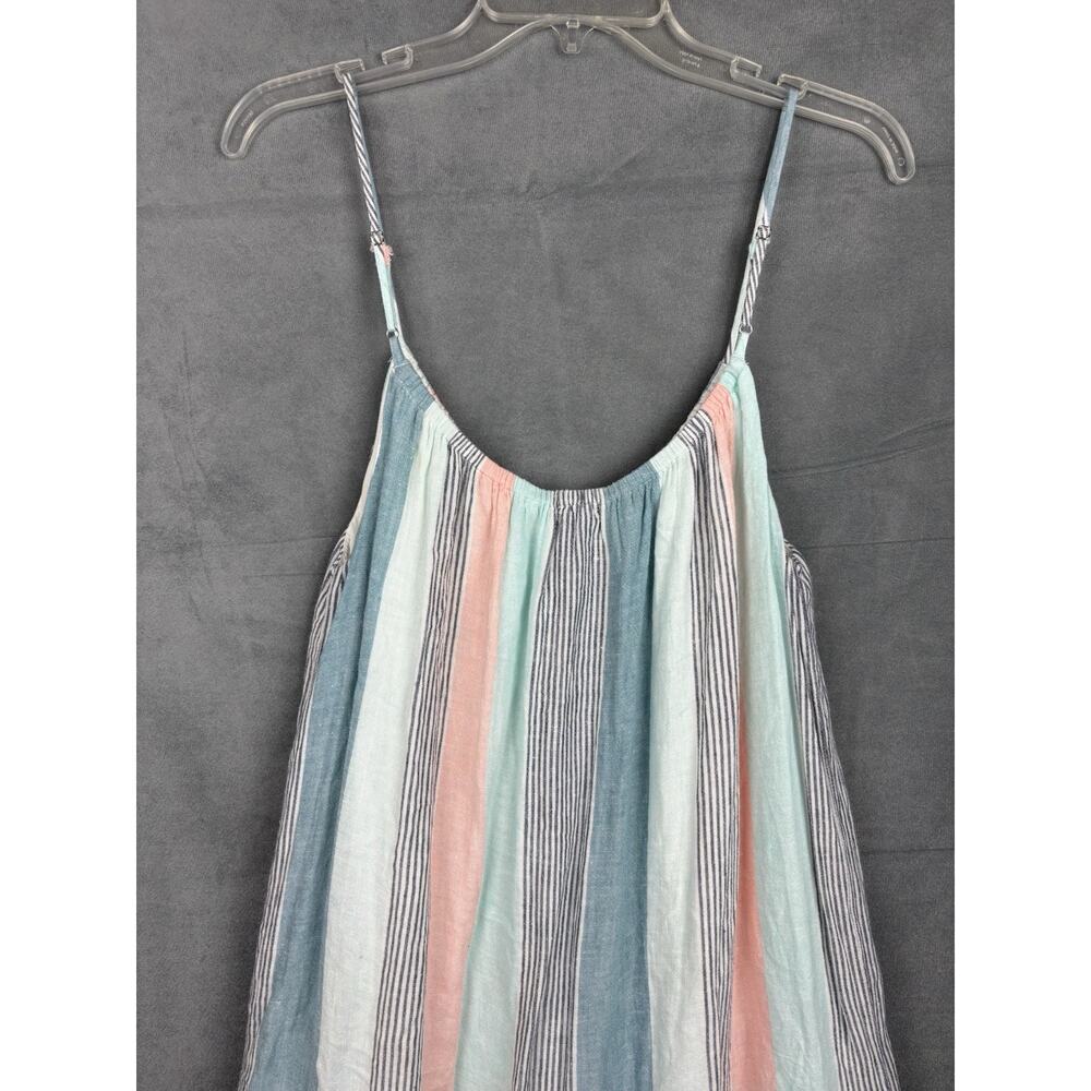 Rails Adora Dress Womens XL Highland Stripe Linen Blend Spaghetti Strap Midi - Picture 7 of 16